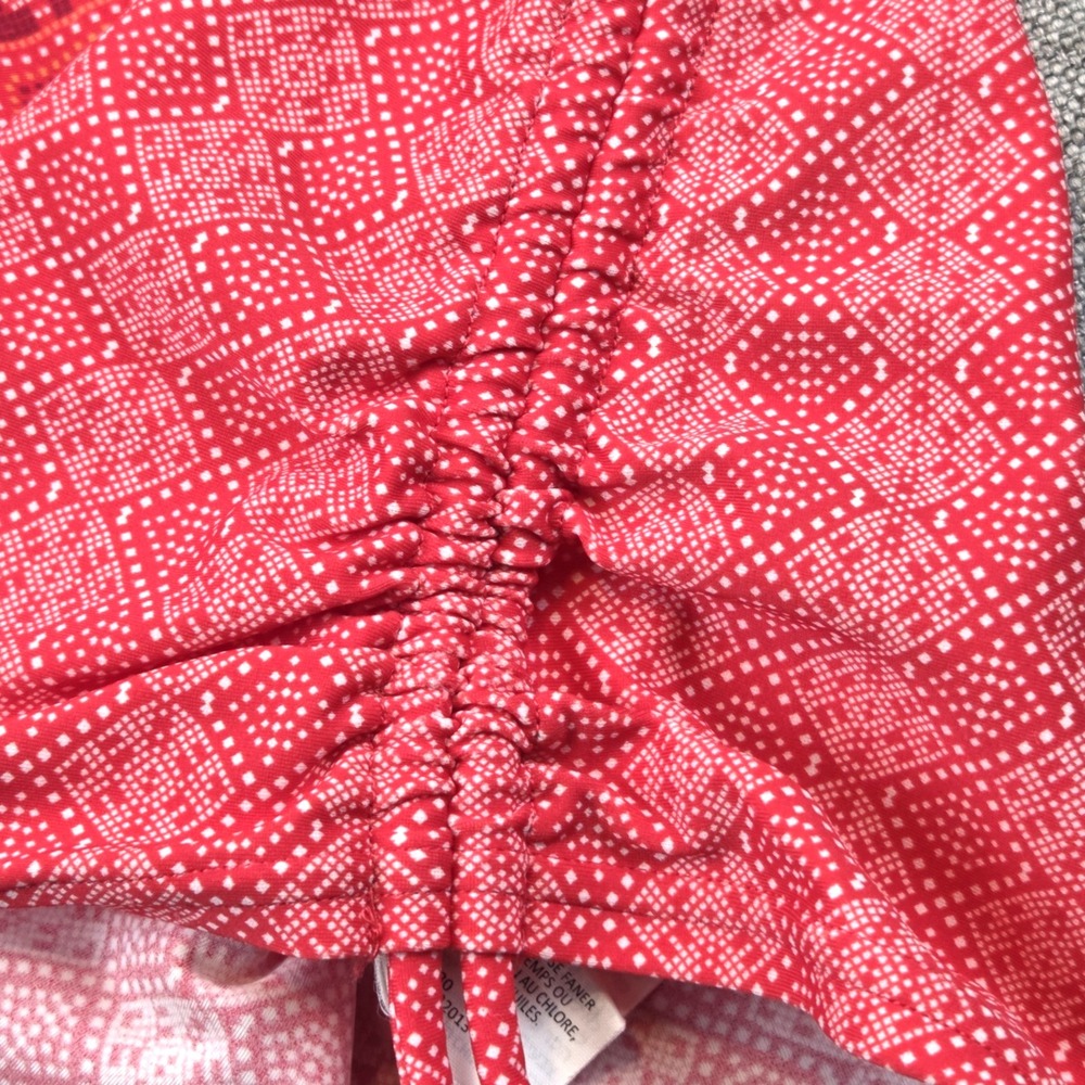 prAna Pink Ruched Swim Tankini Top Size Medium Resortwear Beach Boho Festival - Picture 5 of 8